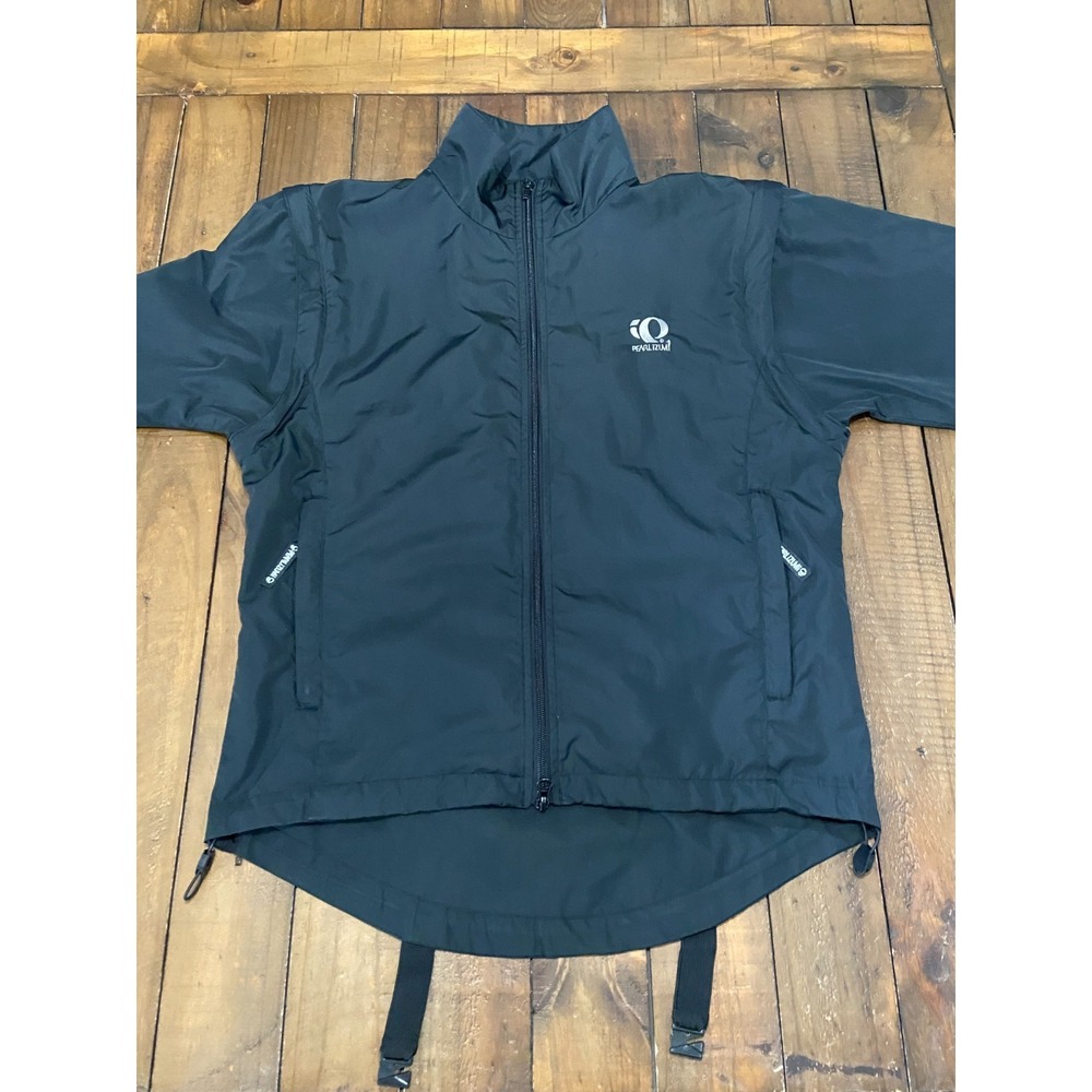 Vtg Pearl Izumi Zephrr Convertible Cycling Jacket Vest Black Men Small Zip Off